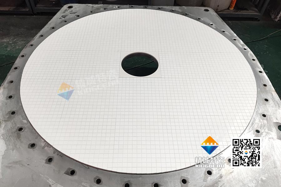 混料機(jī)料罐耐磨陶瓷內(nèi)襯